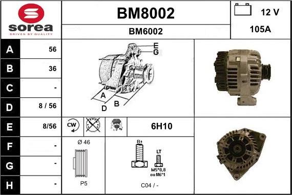 SNRA BM8002 - Alternator www.molydon.hr