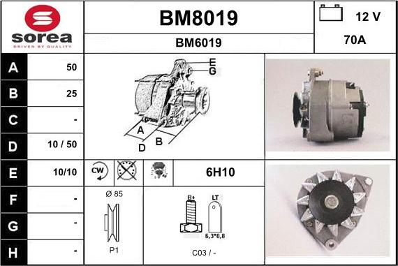 SNRA BM8019 - Alternator www.molydon.hr