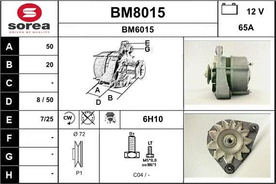 SNRA BM8015 - Alternator www.molydon.hr