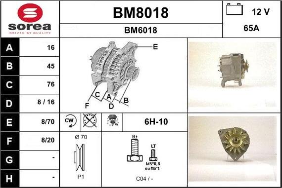 SNRA BM8018 - Alternator www.molydon.hr