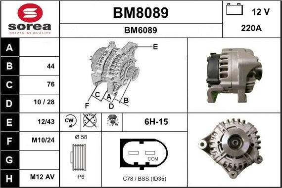 SNRA BM8089 - Alternator www.molydon.hr