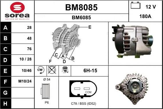 SNRA BM8085 - Alternator www.molydon.hr