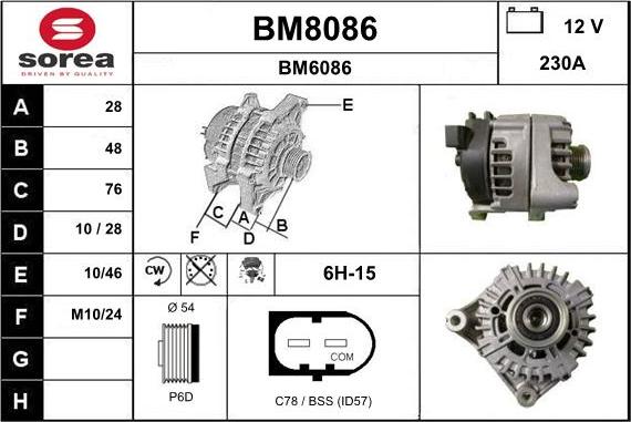 SNRA BM8086 - Alternator www.molydon.hr