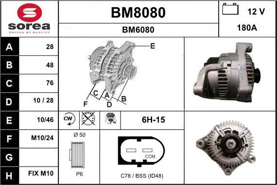 SNRA BM8080 - Alternator www.molydon.hr