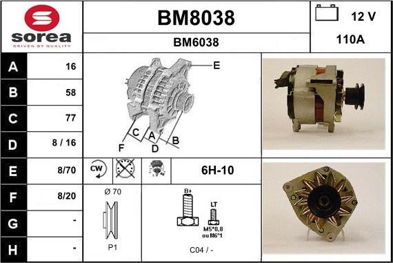 SNRA BM8038 - Alternator www.molydon.hr