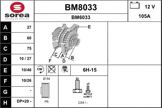 SNRA BM8033 - Alternator www.molydon.hr