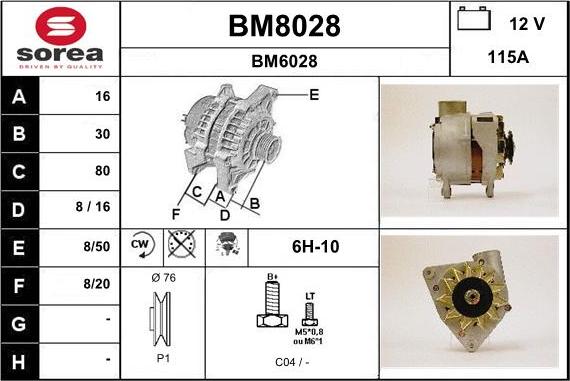 SNRA BM8028 - Alternator www.molydon.hr