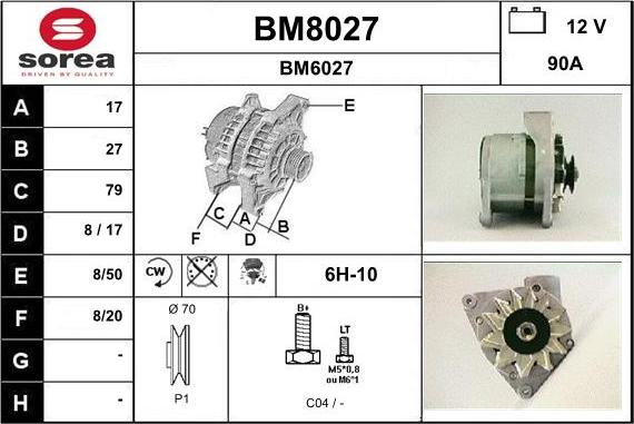 SNRA BM8027 - Alternator www.molydon.hr