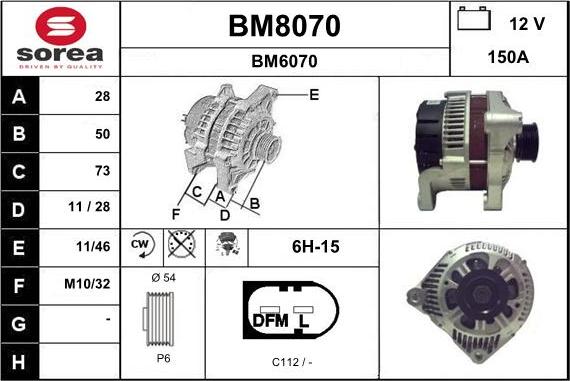 SNRA BM8070 - Alternator www.molydon.hr