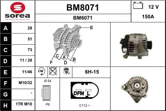 SNRA BM8071 - Alternator www.molydon.hr