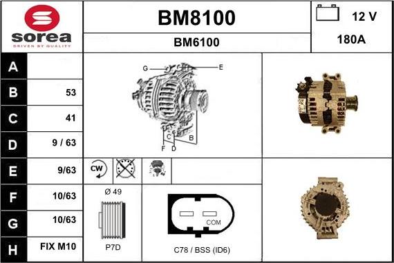 SNRA BM8100 - Alternator www.molydon.hr