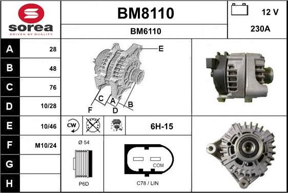 SNRA BM8110 - Alternator www.molydon.hr