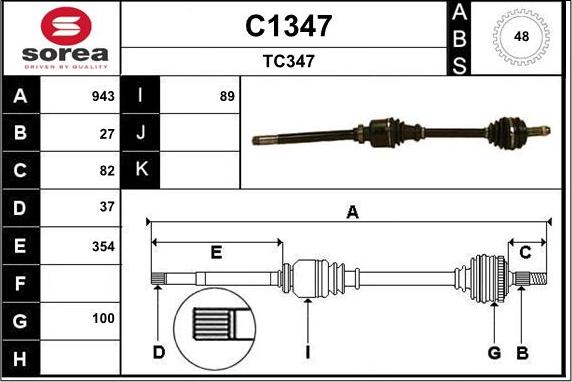 SNRA C1347 - Pogonska osovina www.molydon.hr