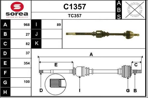 SNRA C1357 - Pogonska osovina www.molydon.hr