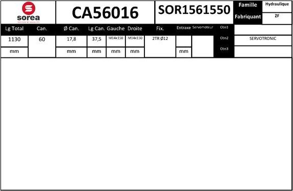 SNRA CA56016 - upravljački mehanizam www.molydon.hr