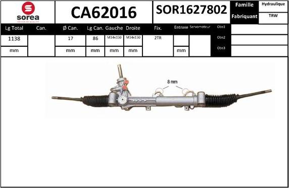 SNRA CA62016 - upravljački mehanizam www.molydon.hr