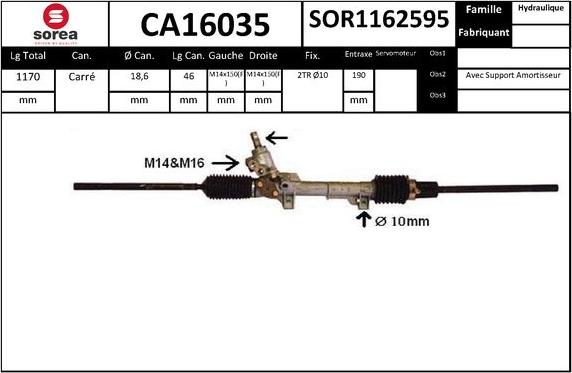 SNRA CA16035 - upravljački mehanizam www.molydon.hr