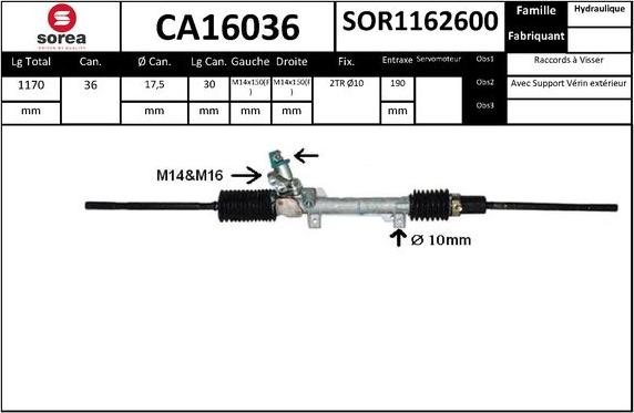 SNRA CA16036 - upravljački mehanizam www.molydon.hr