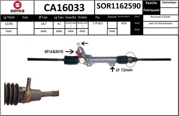 SNRA CA16033 - upravljački mehanizam www.molydon.hr