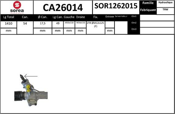 SNRA CA26014 - upravljački mehanizam www.molydon.hr