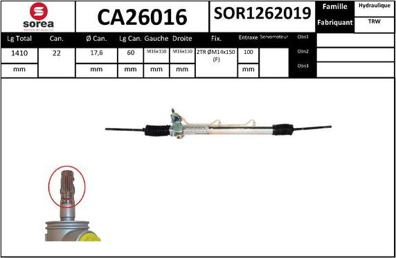 SNRA CA26016 - upravljački mehanizam www.molydon.hr