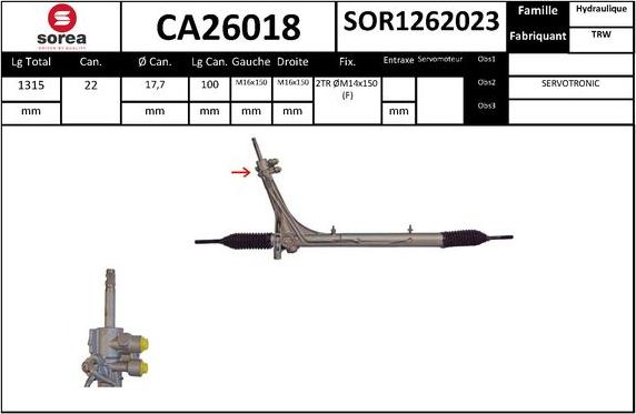 SNRA CA26018 - upravljački mehanizam www.molydon.hr