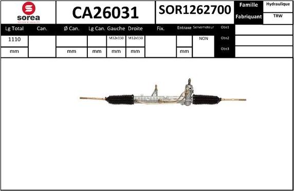 SNRA CA26031 - upravljački mehanizam www.molydon.hr