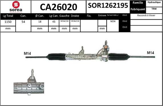 SNRA CA26020 - upravljački mehanizam www.molydon.hr