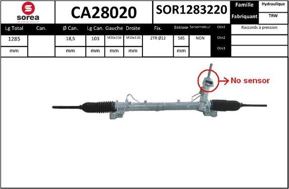 SNRA CA28020 - upravljački mehanizam www.molydon.hr