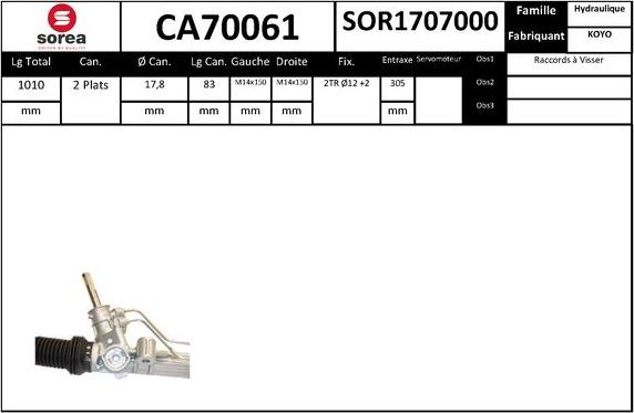 SNRA CA70061 - upravljački mehanizam www.molydon.hr