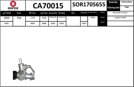 SNRA CA70015 - upravljački mehanizam www.molydon.hr