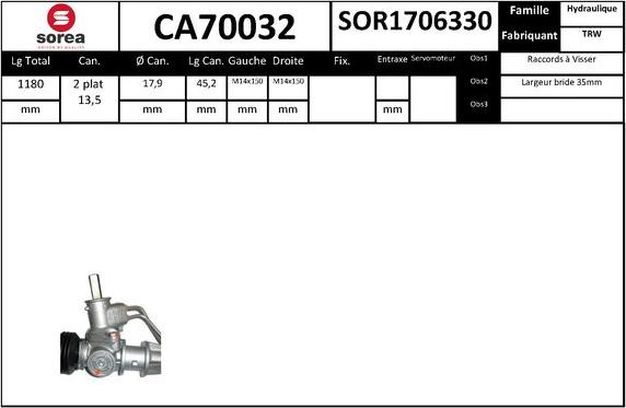 SNRA CA70032 - upravljački mehanizam www.molydon.hr