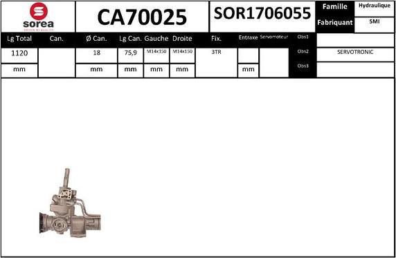 SNRA CA70025 - upravljački mehanizam www.molydon.hr