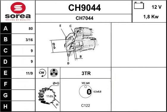 SNRA CH9044 - Starter www.molydon.hr