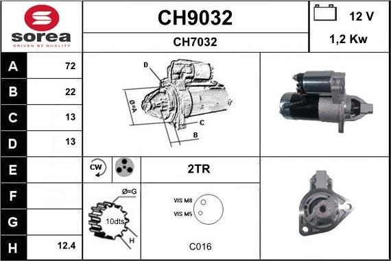 SNRA CH9032 - Starter www.molydon.hr