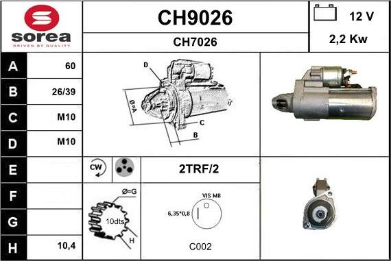 SNRA CH9026 - Starter www.molydon.hr