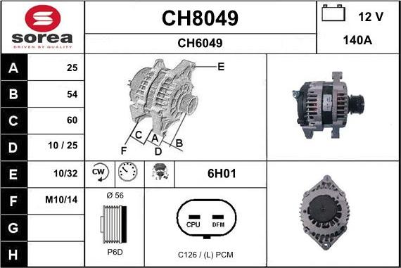 SNRA CH8049 - Alternator www.molydon.hr