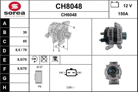 SNRA CH8048 - Alternator www.molydon.hr