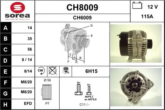 SNRA CH8009 - Alternator www.molydon.hr