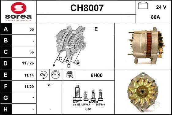 SNRA CH8007 - Alternator www.molydon.hr