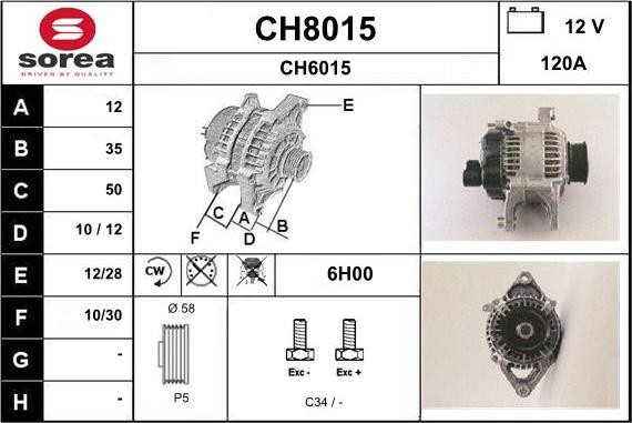 SNRA CH8015 - Alternator www.molydon.hr