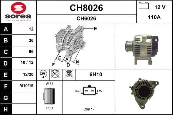 SNRA CH8026 - Alternator www.molydon.hr