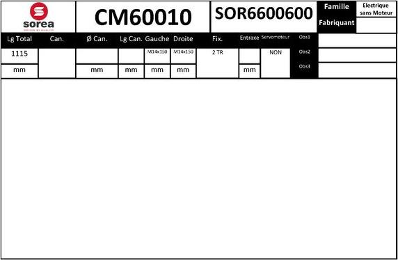 SNRA CM60010 - upravljački mehanizam www.molydon.hr