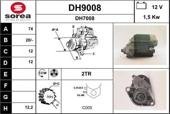 SNRA DH9008 - Starter www.molydon.hr