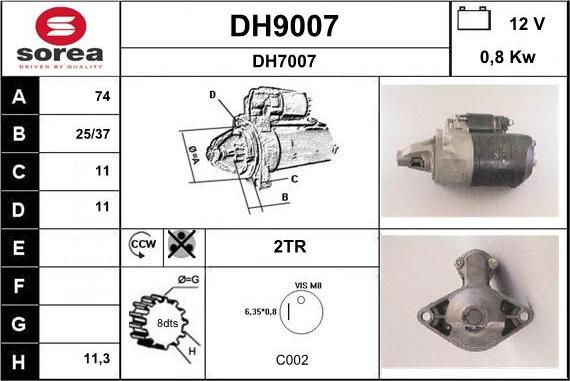 SNRA DH9007 - Starter www.molydon.hr