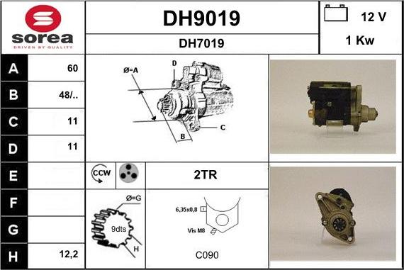 SNRA DH9019 - Starter www.molydon.hr