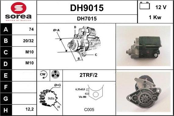 SNRA DH9015 - Starter www.molydon.hr