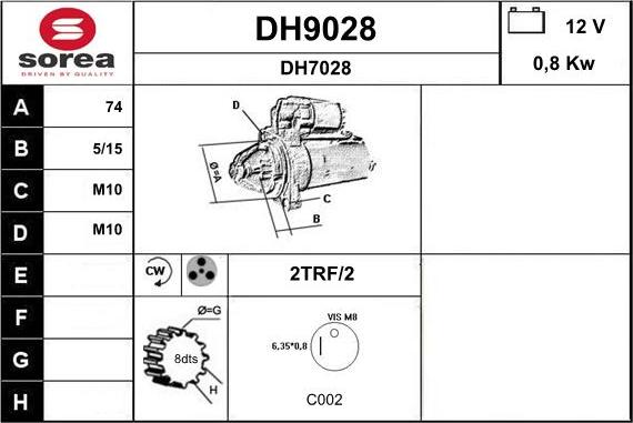 SNRA DH9028 - Starter www.molydon.hr