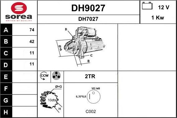 SNRA DH9027 - Starter www.molydon.hr