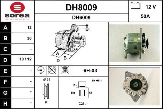 SNRA DH8009 - Alternator www.molydon.hr